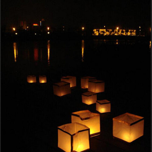 10pcs! Origami paper waterproof lights square candle lamp  decoration valentines