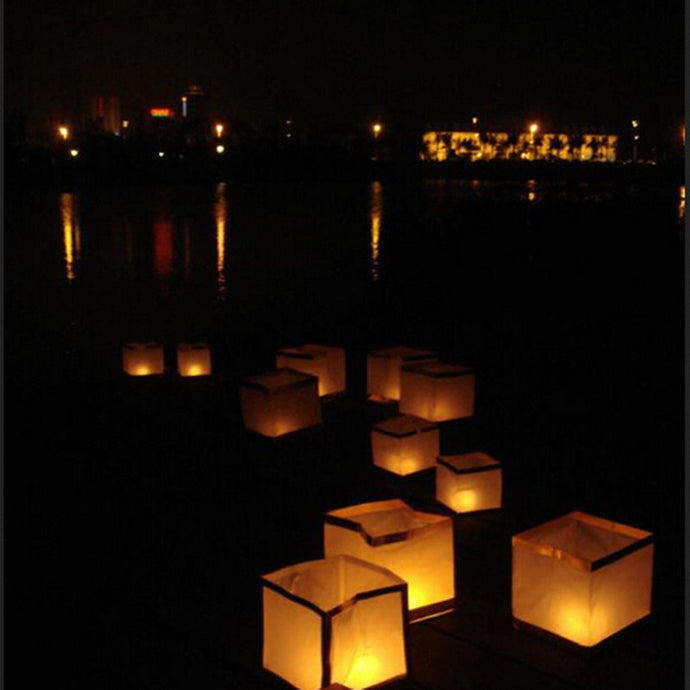10pcs! Origami paper waterproof lights square candle lamp  decoration valentines